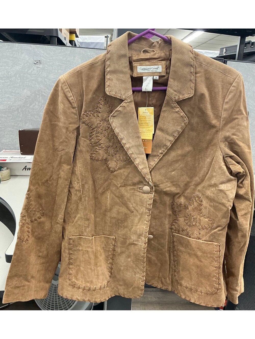 Coldwater Creek Women's Suede Blazer Jacket